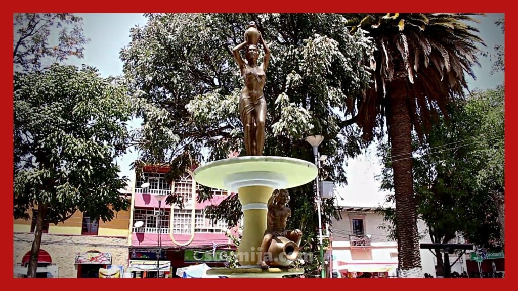 Fuente de agua en la Plaza 18 de Mayo en Punata